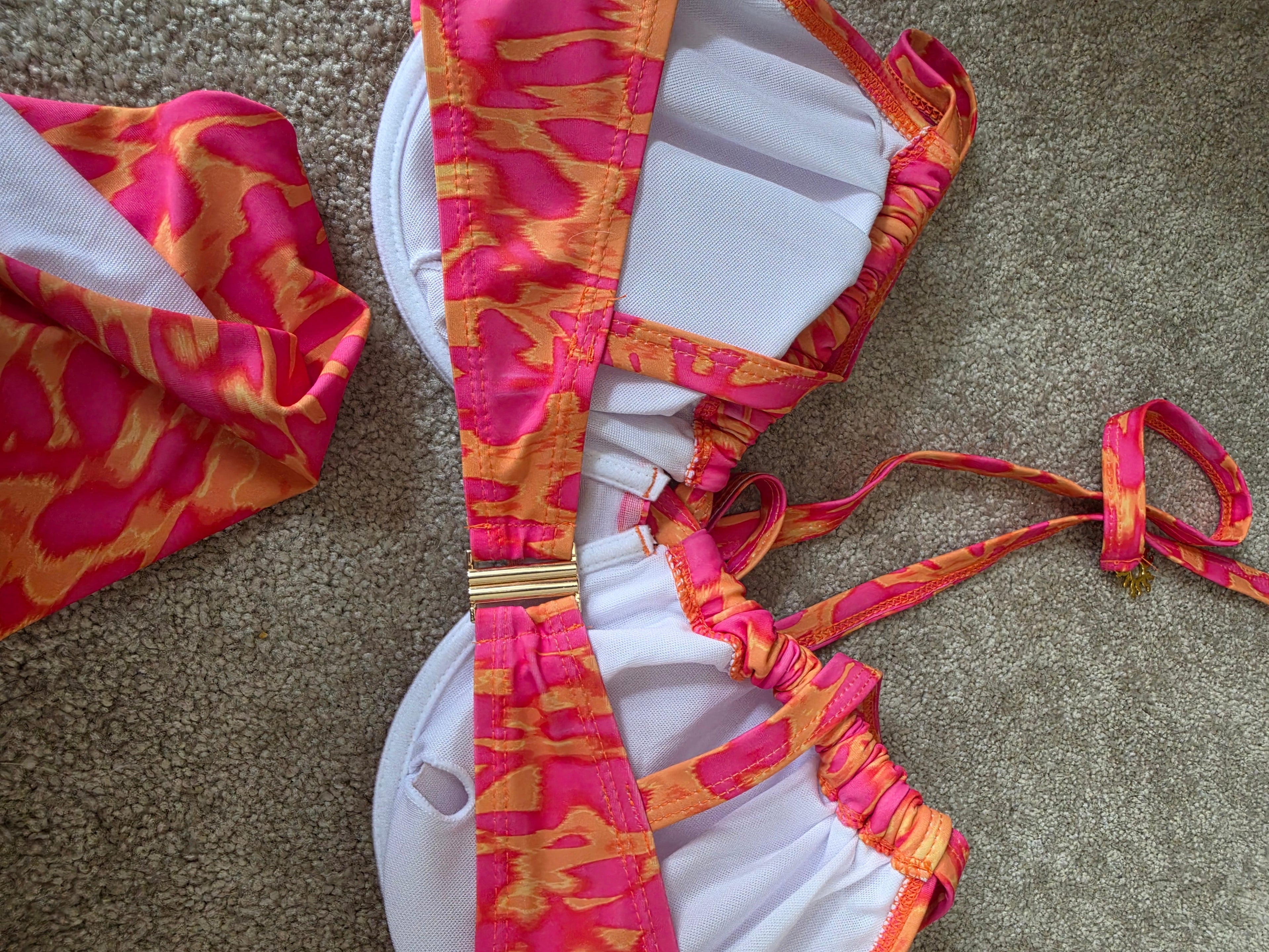 SHEIN Flame & Fortune Bikini Set - construction detail