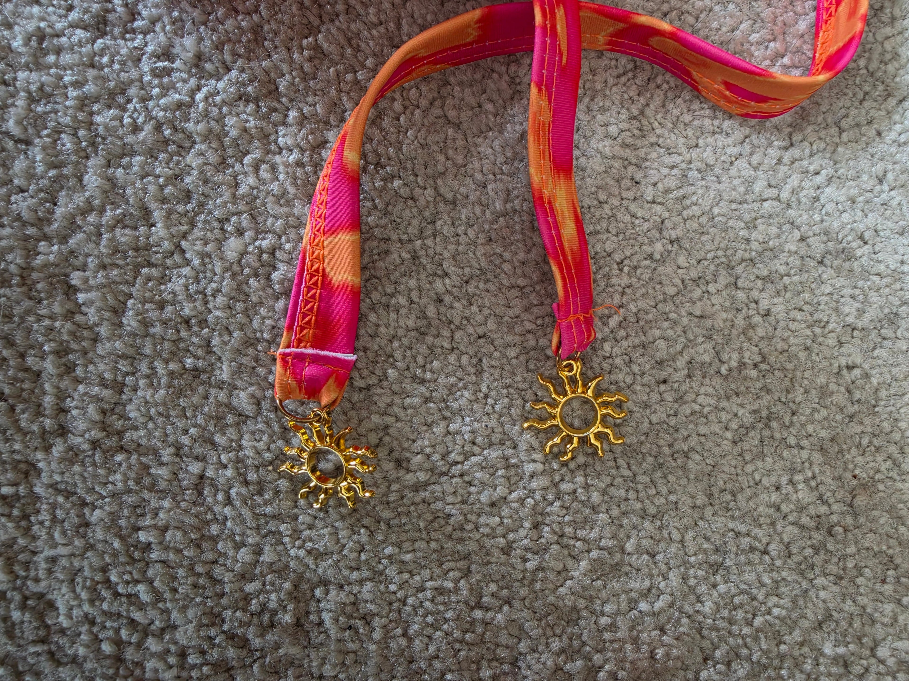 SHEIN Flame & Fortune Bikini Set - gold sun charm detail
