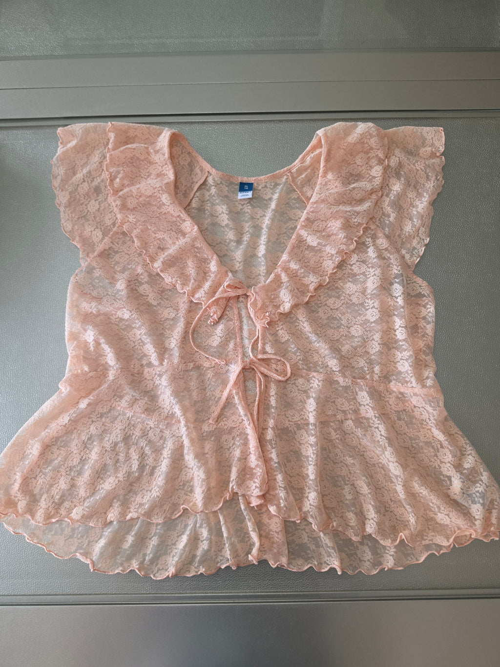 Blush & Flutter — Old Navy Lace Ruffle Wrap Top