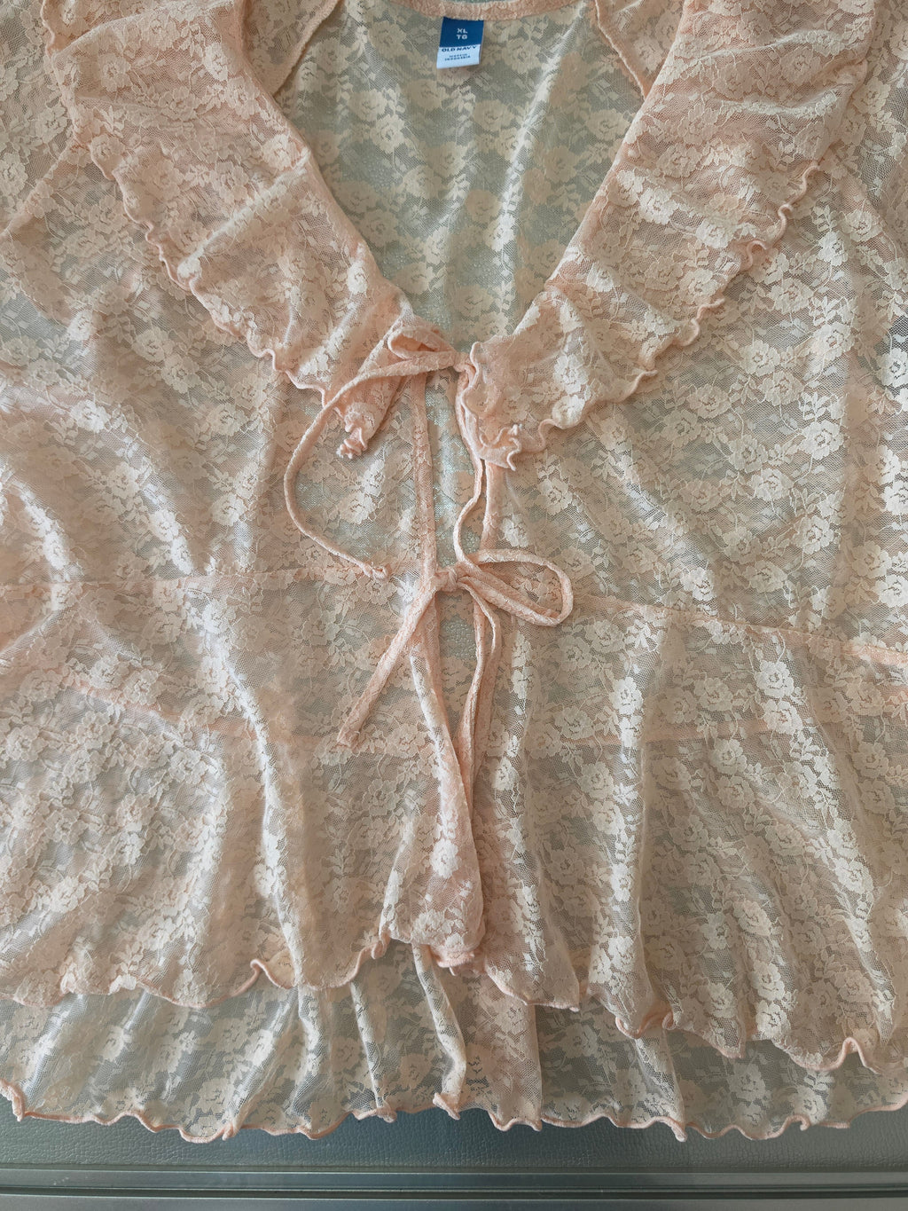 Blush & Flutter — Old Navy Lace Ruffle Wrap Top