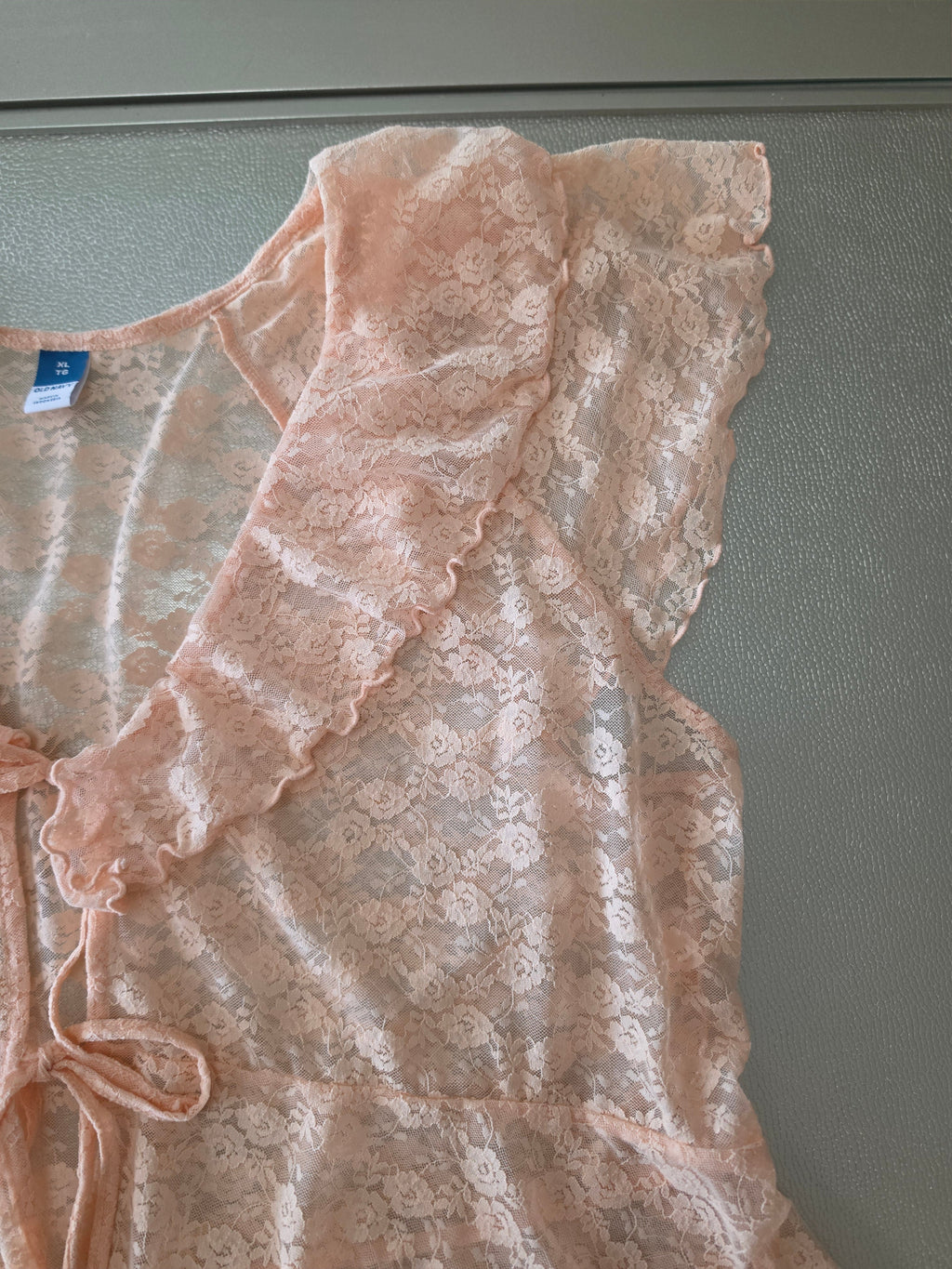Blush & Flutter — Old Navy Lace Ruffle Wrap Top