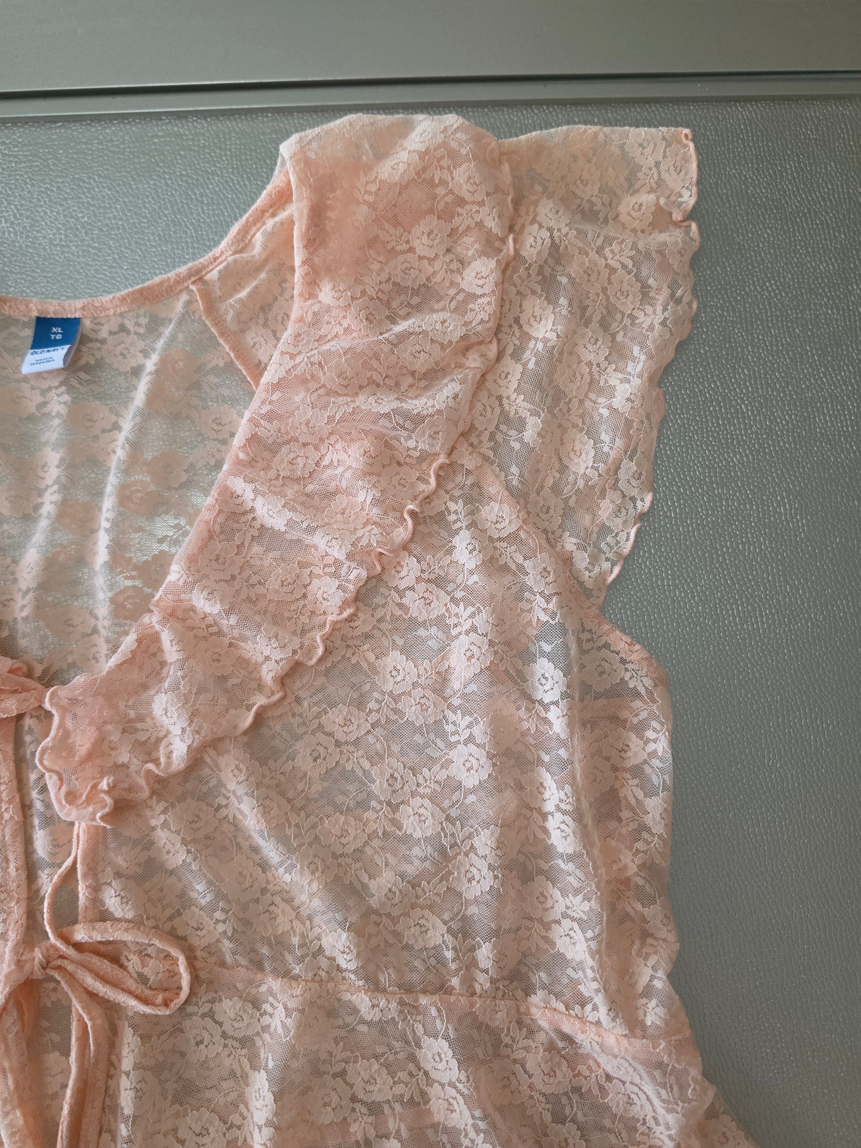 Blush & Flutter — Old Navy Lace Ruffle Wrap Top