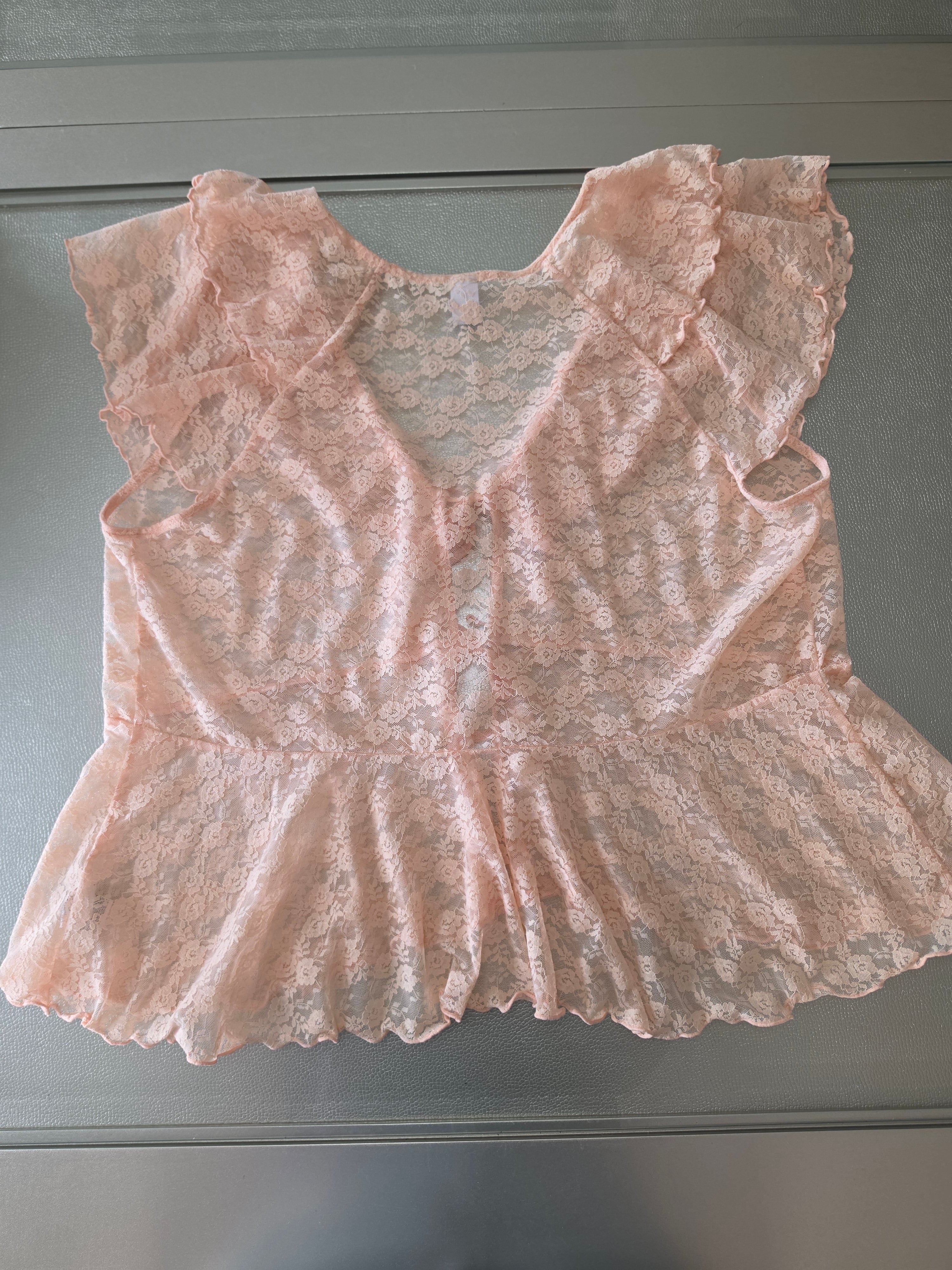 Blush & Flutter — Old Navy Lace Ruffle Wrap Top