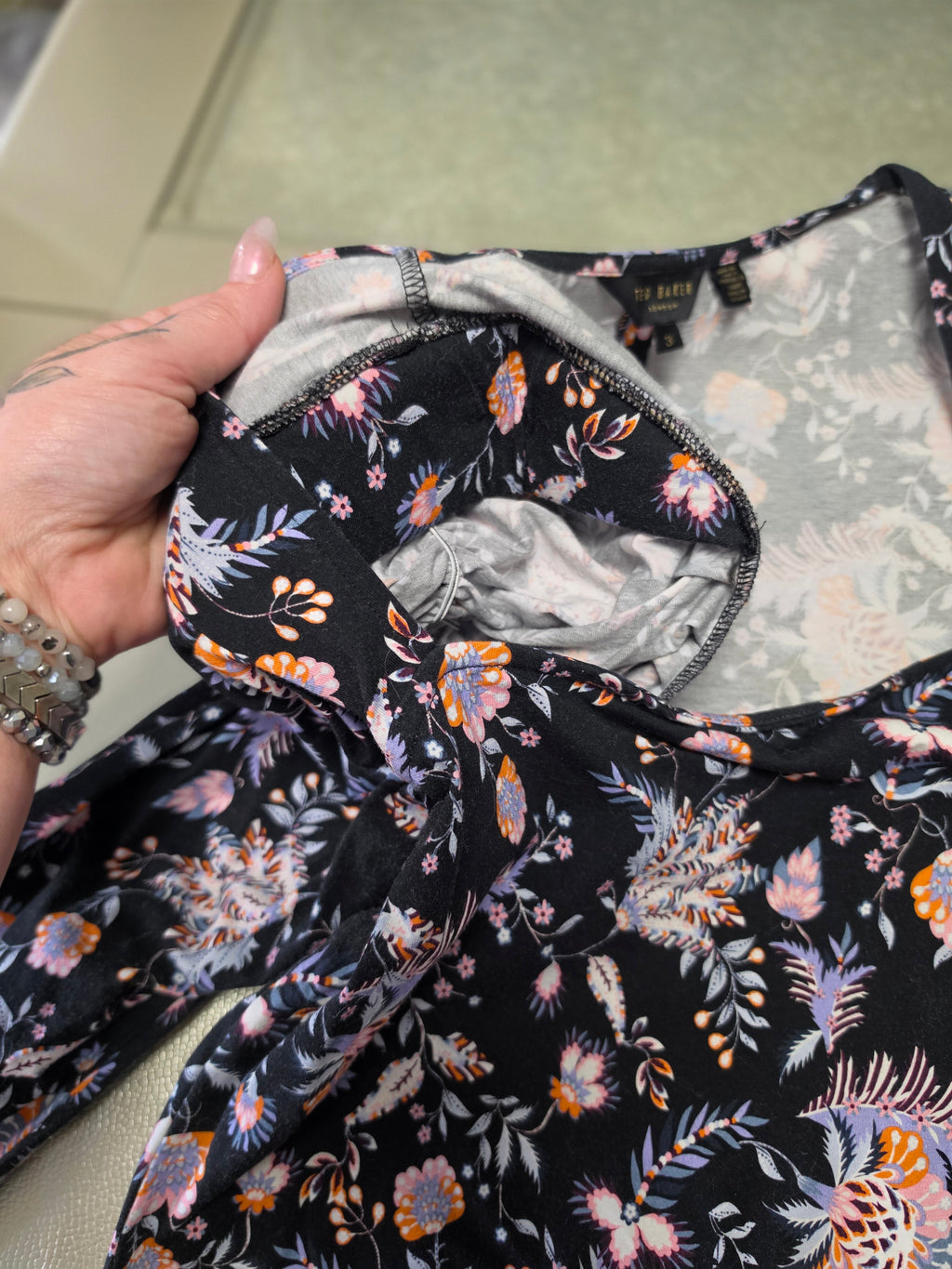 Ted Baker Dracena dress — sleeve and shoulder detail