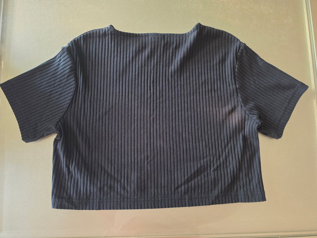 Nike Ribbed Crop Tee — back view