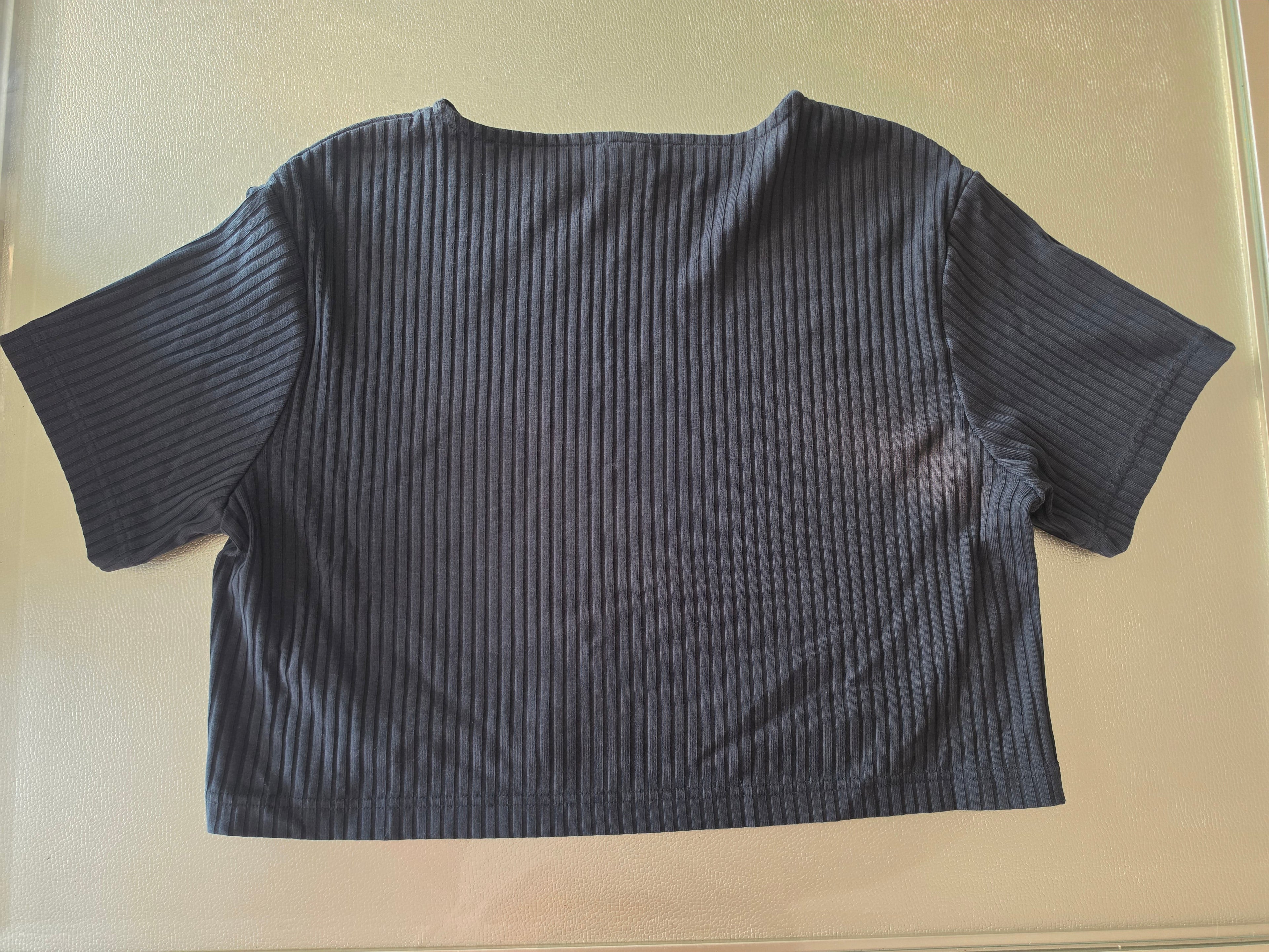 Nike Ribbed Crop Tee — back view