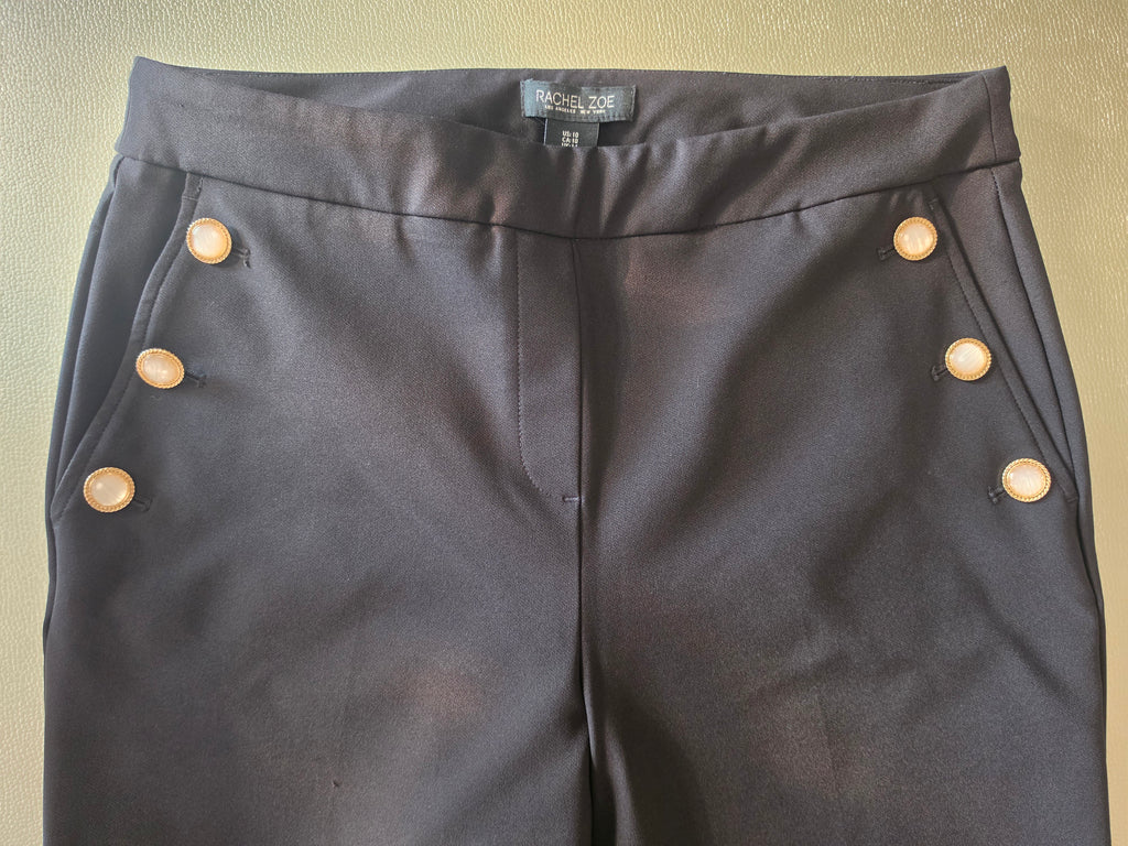 Rachel Zoe Sailor Button Flare Trouser — front flat lay