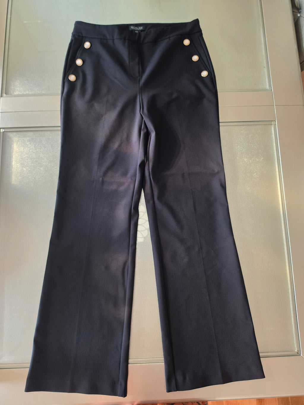 Rachel Zoe Sailor Button Flare Trouser — size tag
