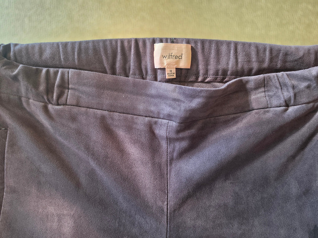 Wilfred Faux Suede Cropped Trouser — side detail