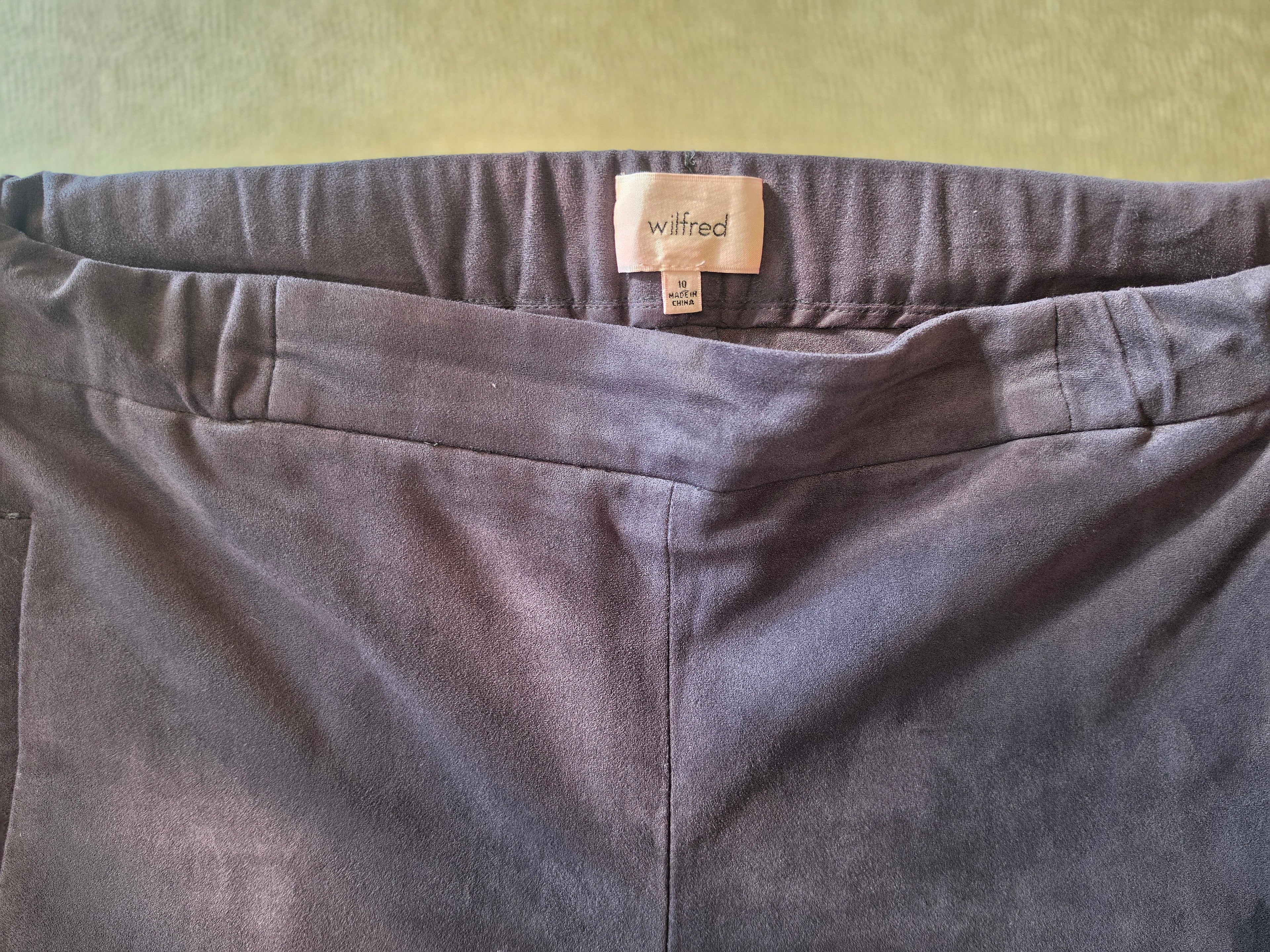 Wilfred Faux Suede Cropped Trouser — side detail