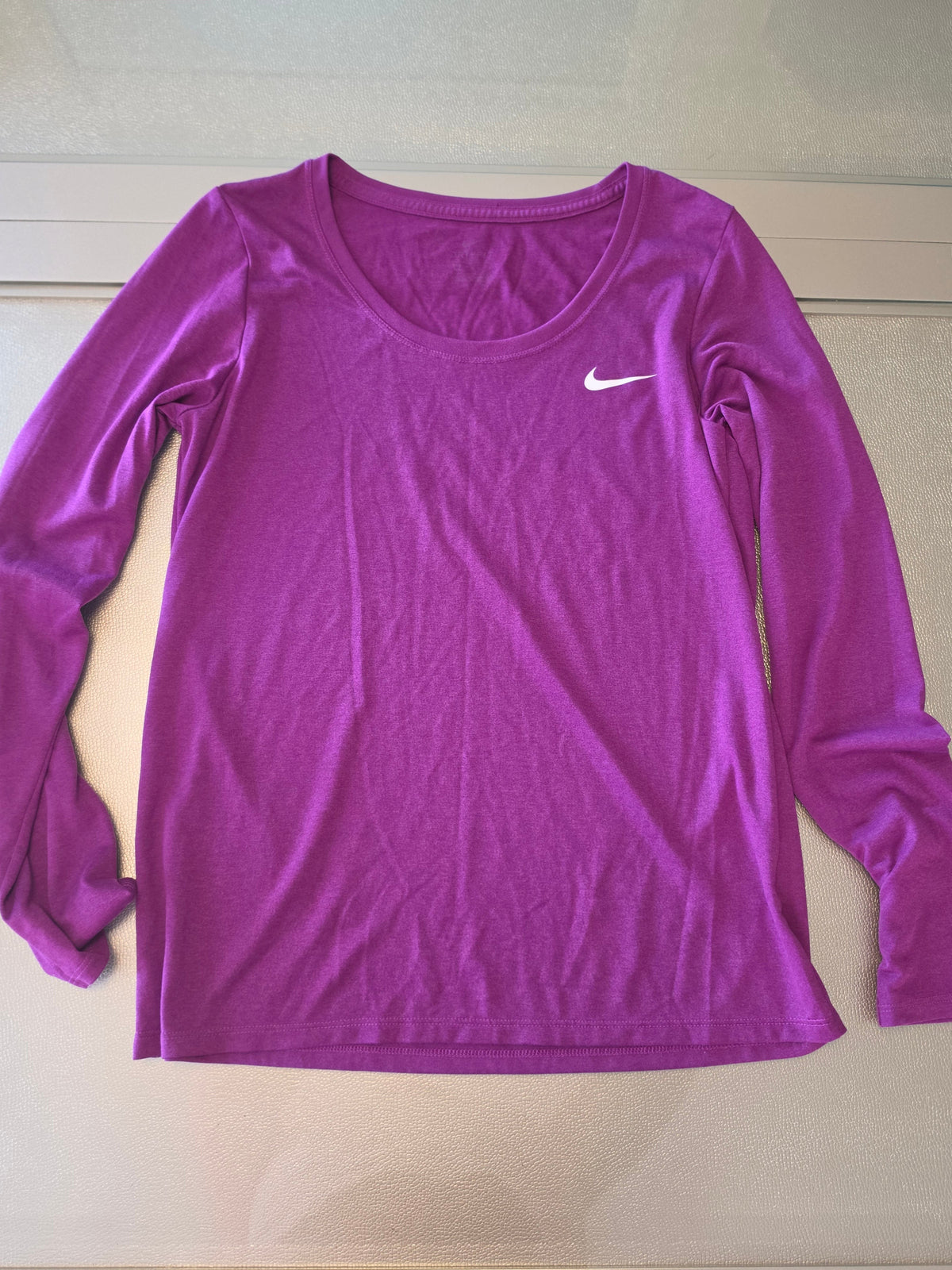 Nike Dri-FIT Purple Long Sleeve Top — front view