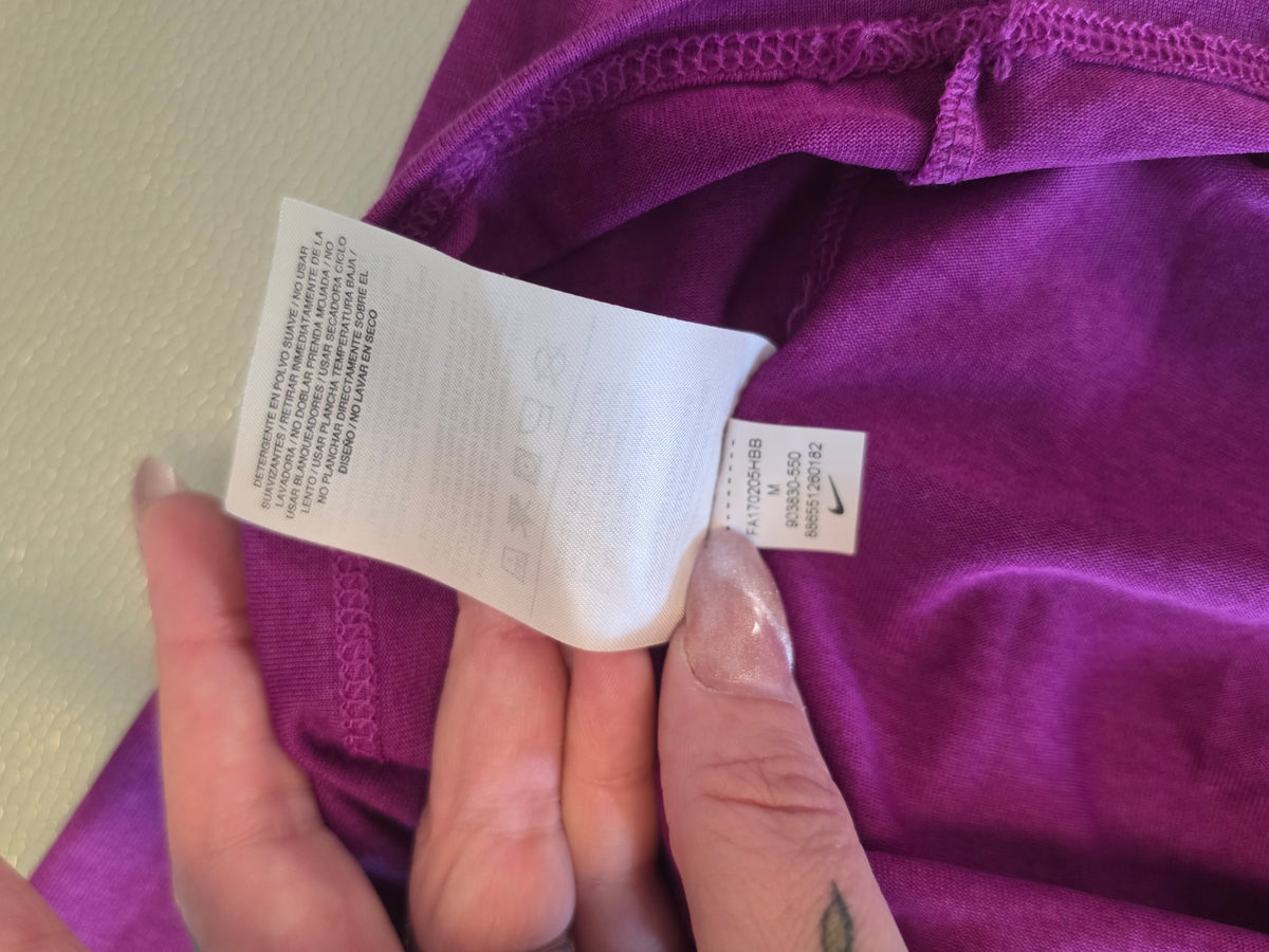 Nike Dri-FIT Purple Long Sleeve Top — tag detail