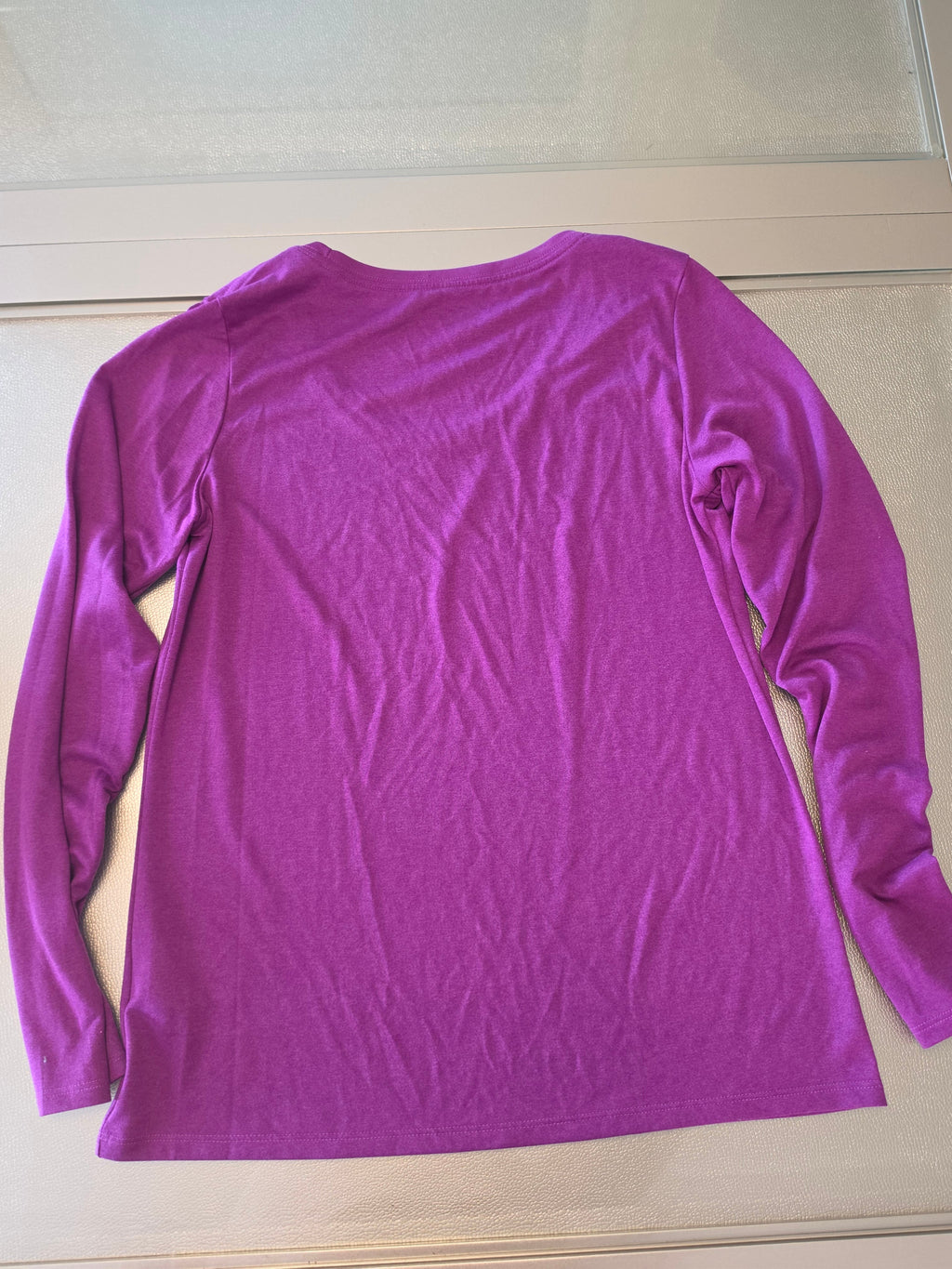 Nike Dri-FIT Purple Long Sleeve Top — back view