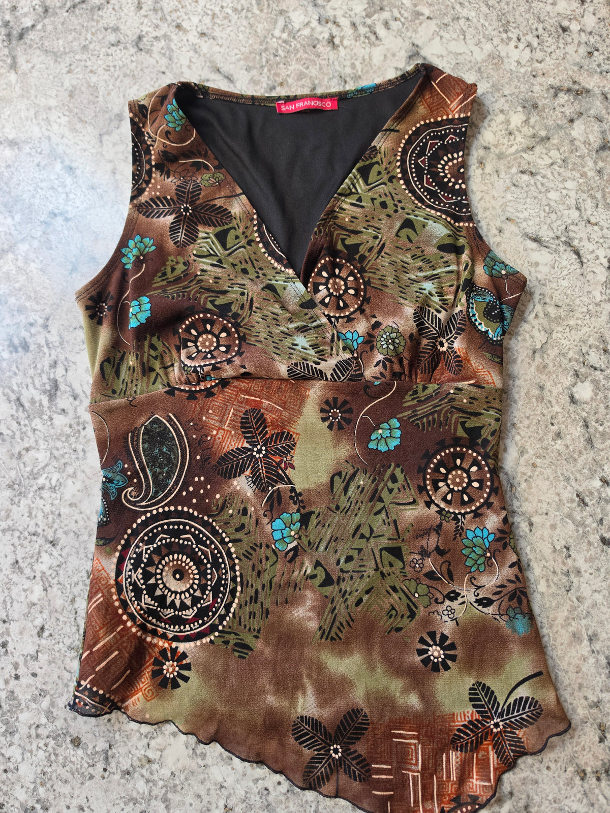 Terra & Teal Sleeveless Top