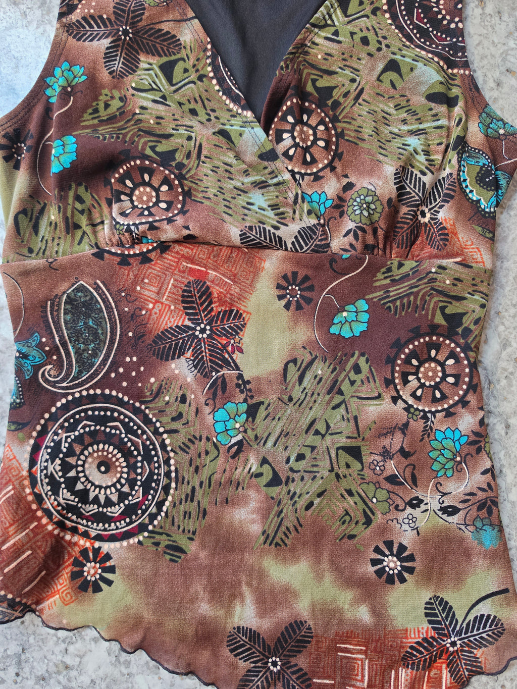 Terra & Teal Sleeveless Top
