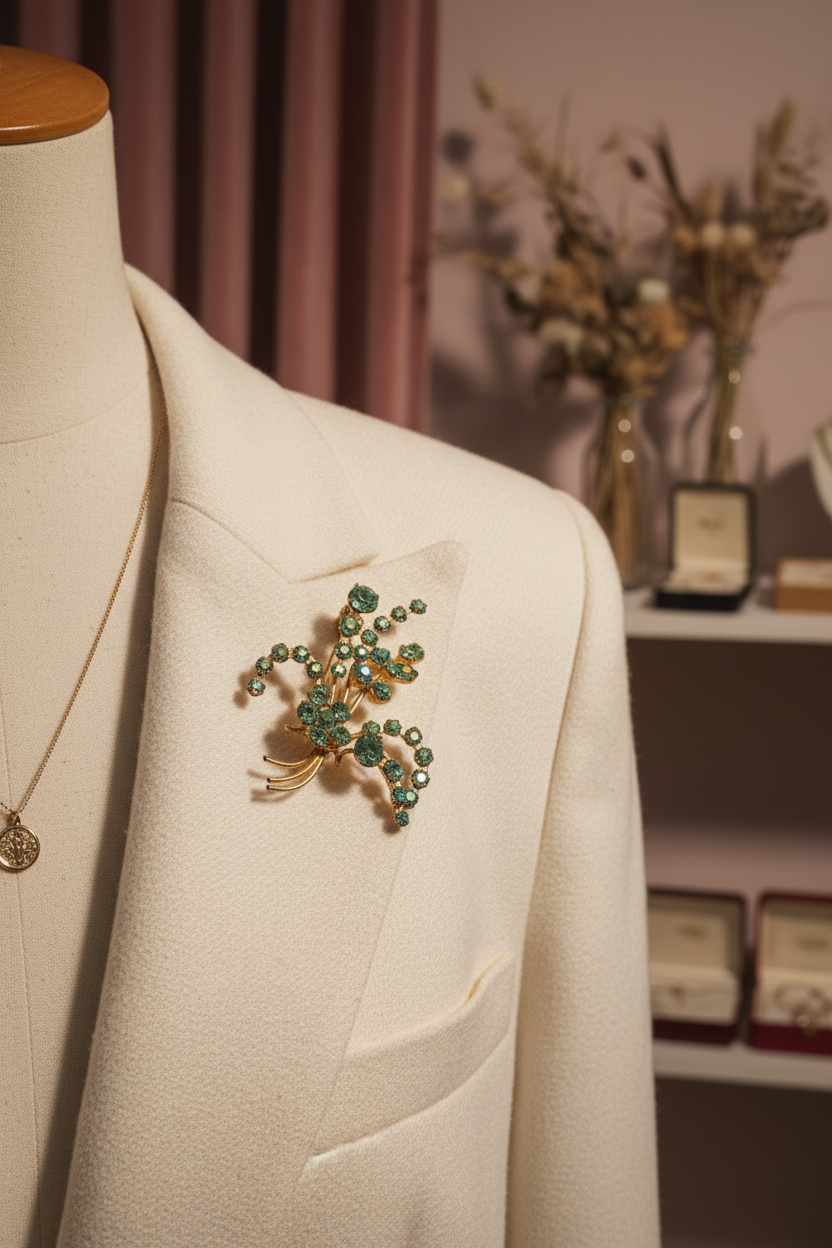 Aurora Garden Rhinestone Spray Brooch — Boutique Lifestyle