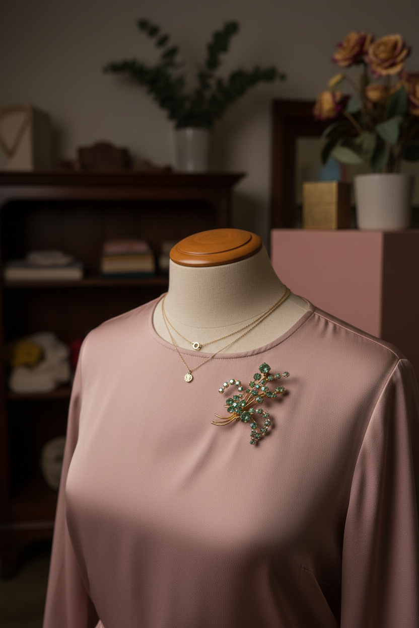 Aurora Garden — Silk Blouse