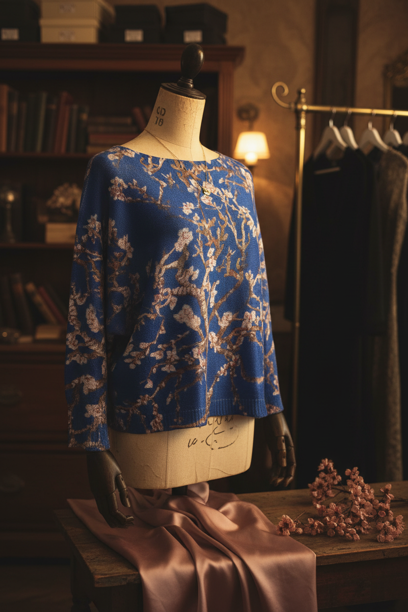 Azure Blossom Sweater boutique styled