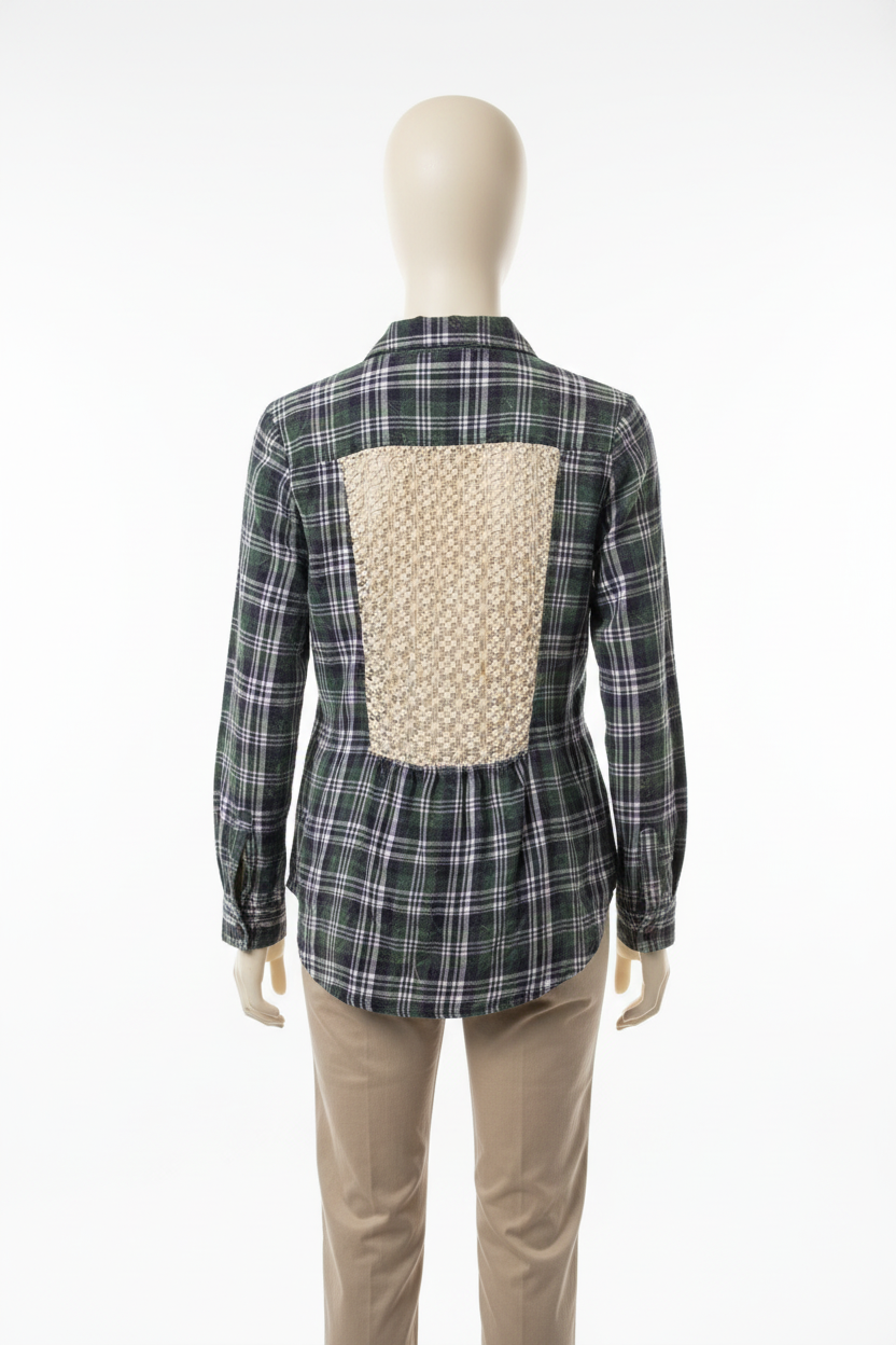 Back view with lace panel