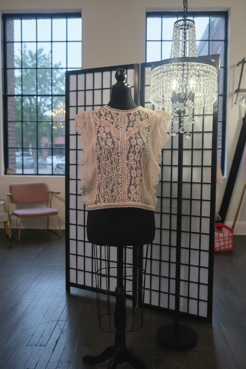 Blush Lace Kimono - Boutique Styled