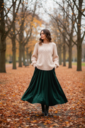 Cable knit sweater outdoor autumn - updated