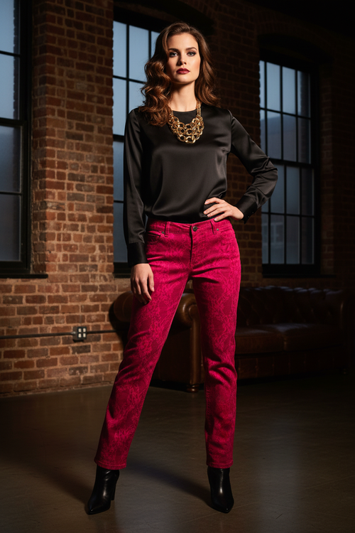 Crimson Jeans Evening Style
