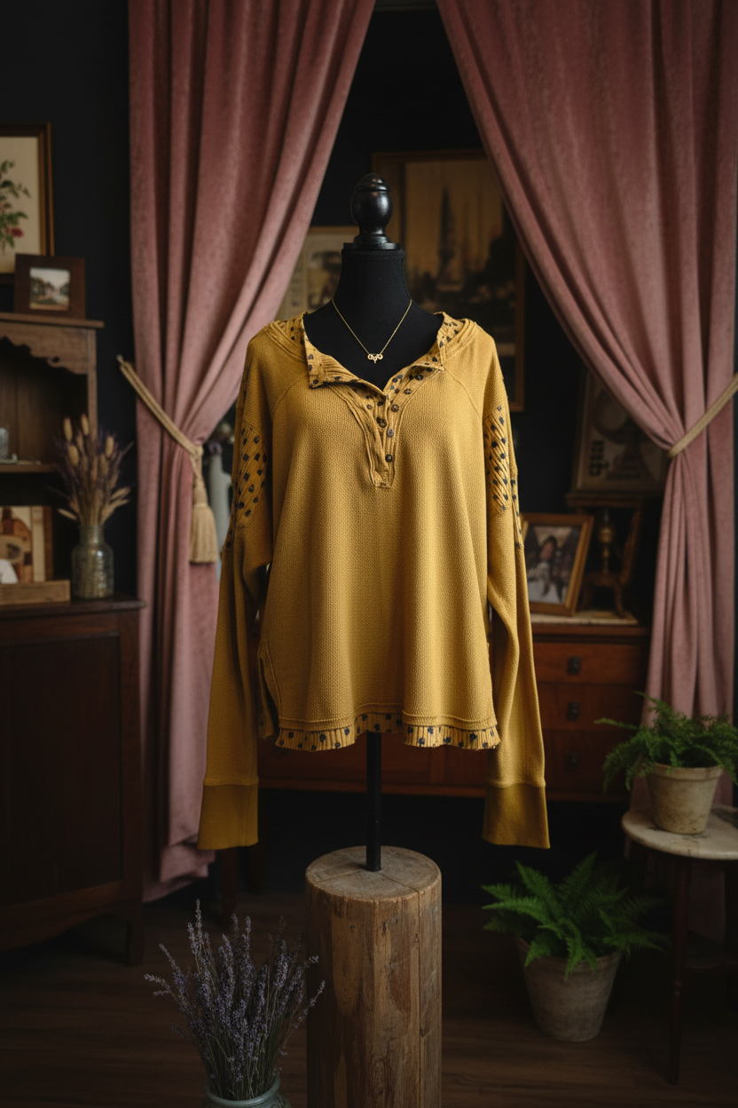 Delicately Patterned Golden Harvest Cardigan