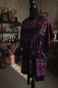 Enchantingly Embroidered Magenta Paisley Kimono Robe