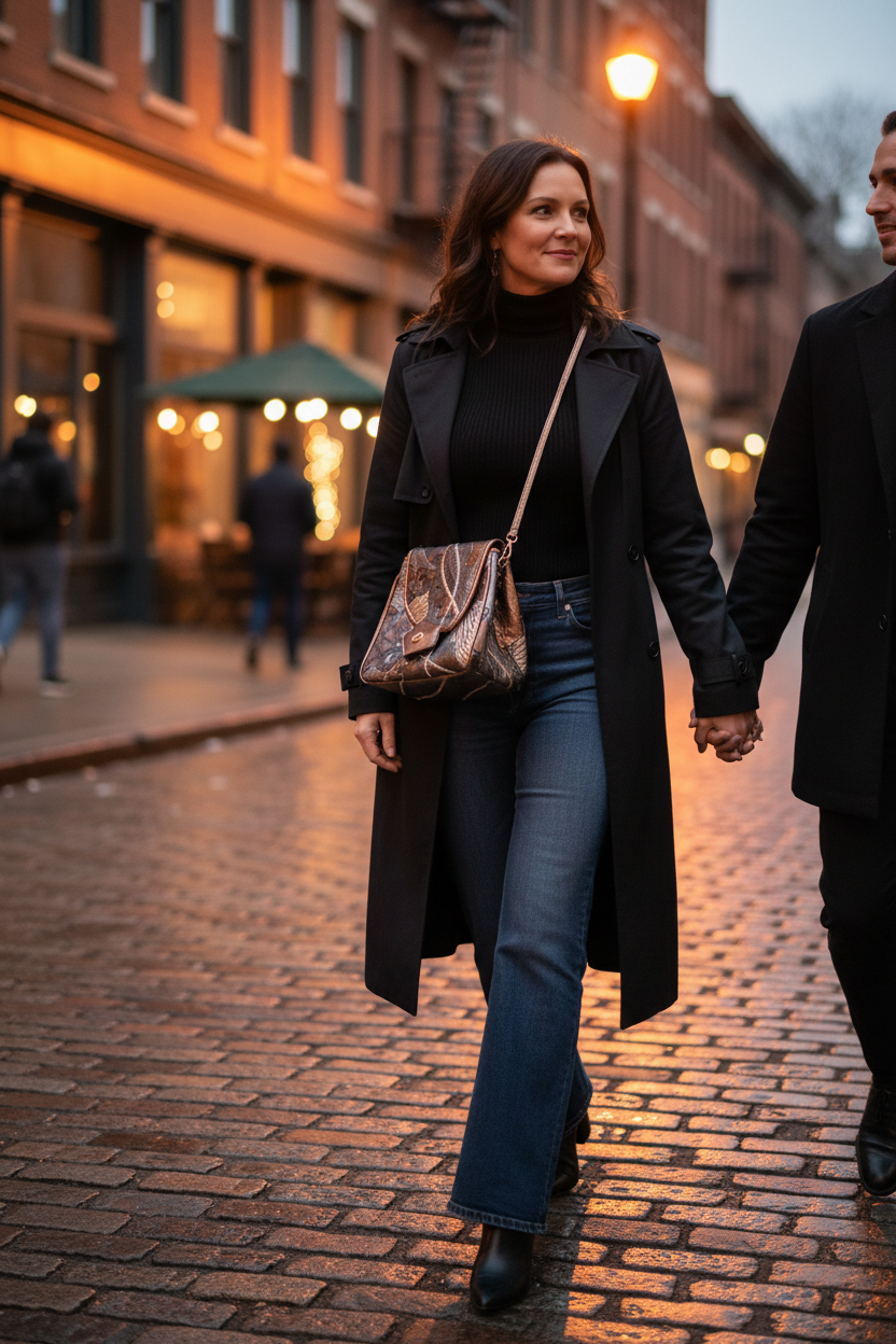 The Bronzed Relic — Patchwork Metallic Leather Crossbody