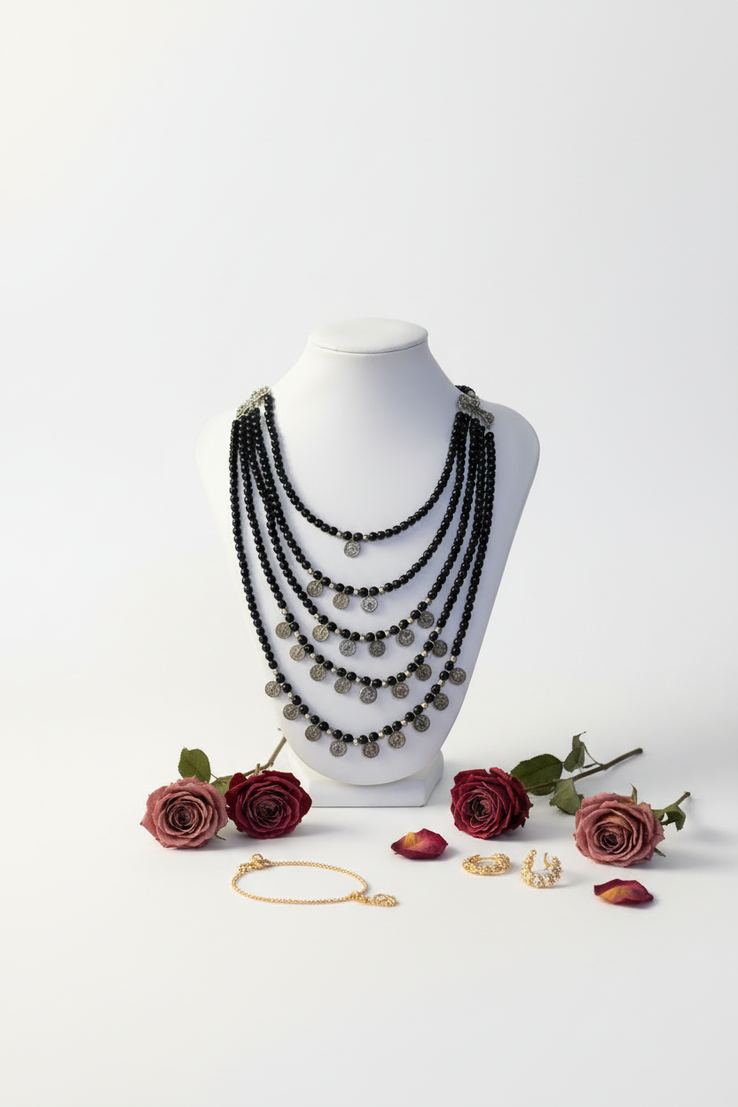 Midnight Reverie Multi-Strand Necklace