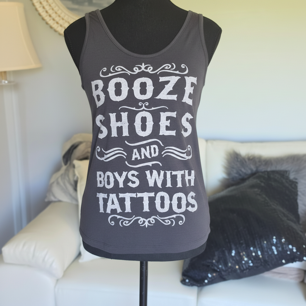 Booze, Shoes & Boys With Tattoos Tank — Streetwear Society