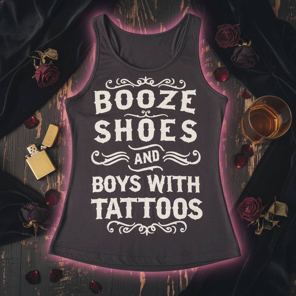 Booze, Shoes & Boys With Tattoos Tank — Streetwear Society