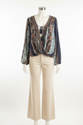 Wanderer’s Spell — Ardene Paisley Mixed-Print Tassel Blouse