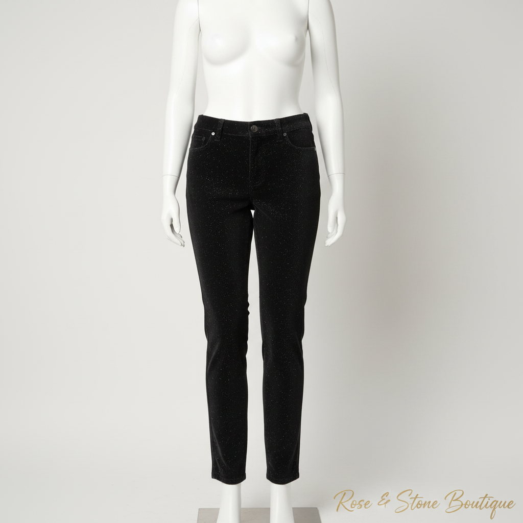 The Starlit Silhouette Pant — Talbots Black Velvet