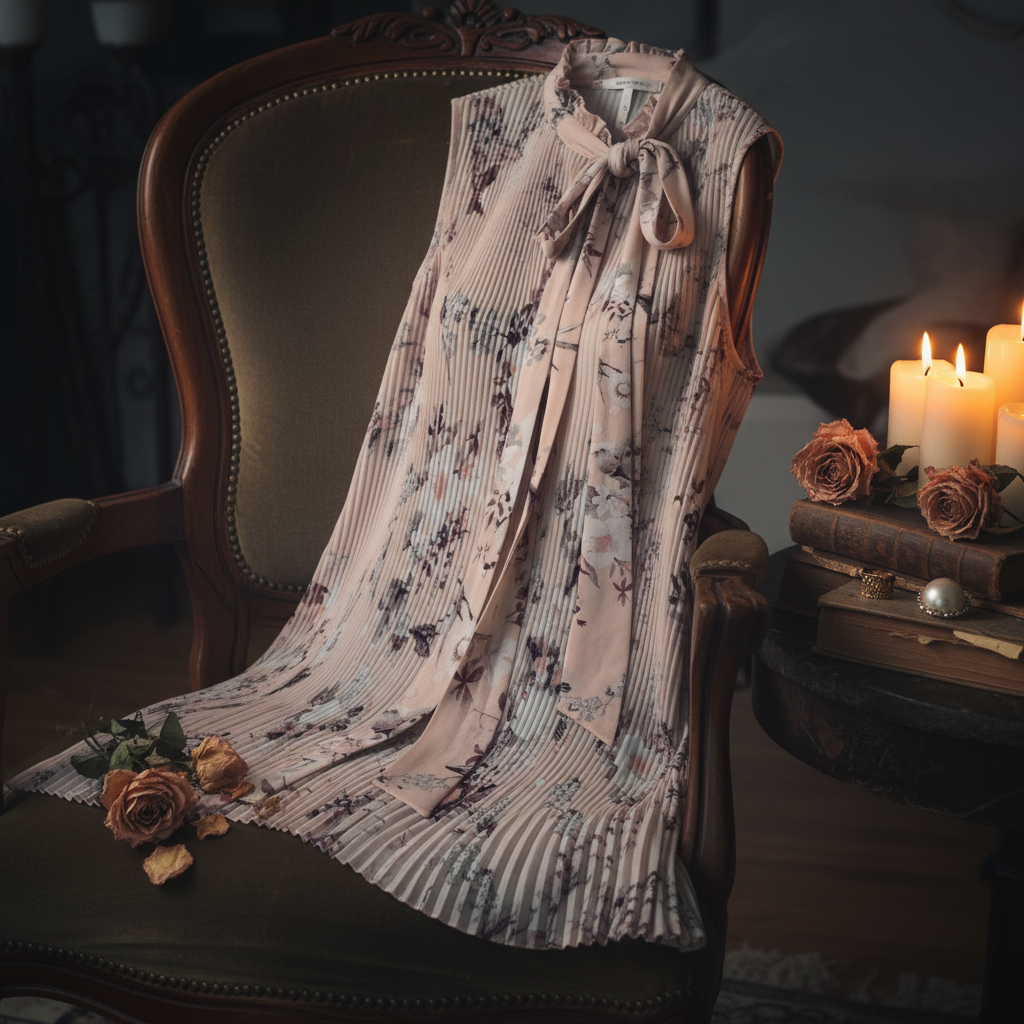 The Pleated Petal Blouse — DKNY