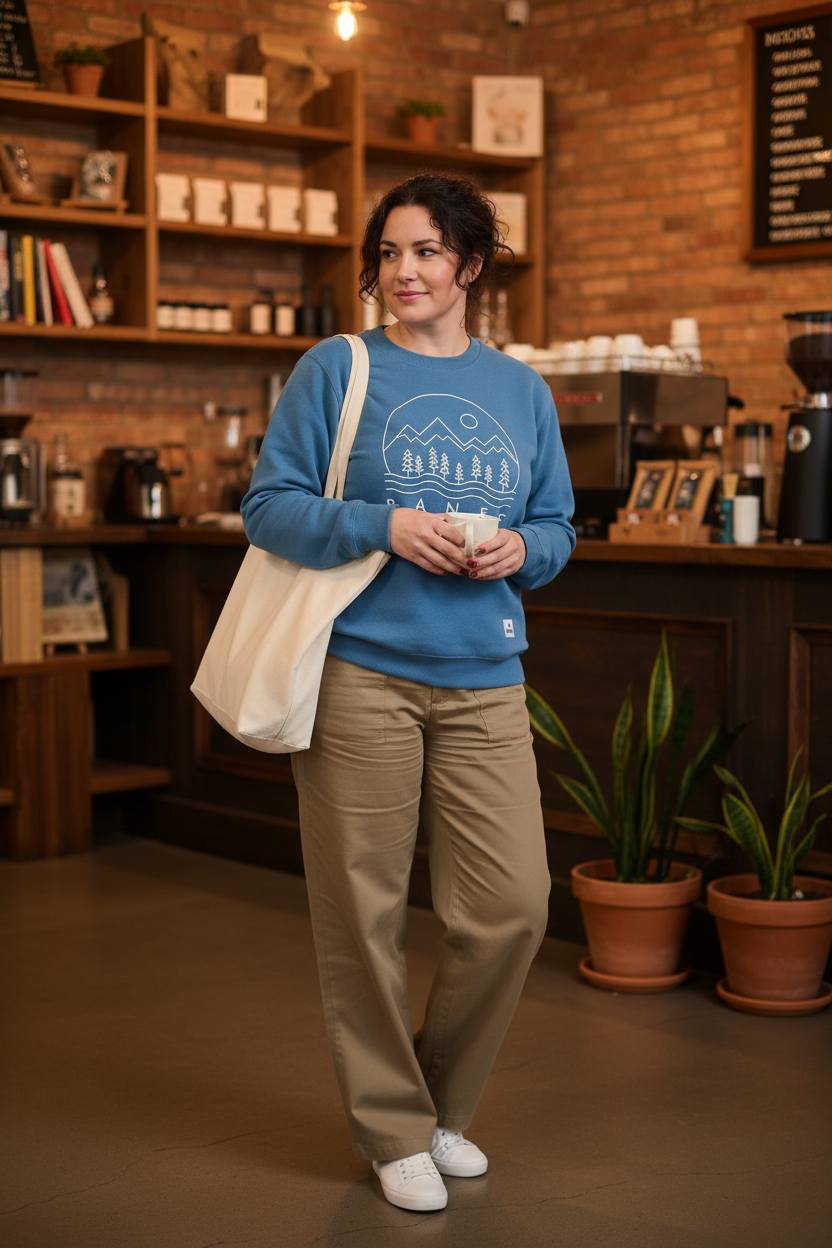 The Banff Crewneck — Canadian Vintage Mountain Sweatshirt