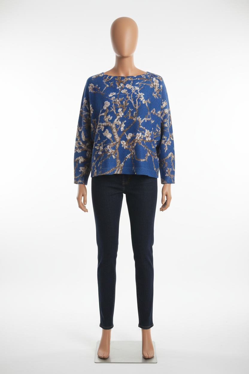 Azure Blossom Sweater