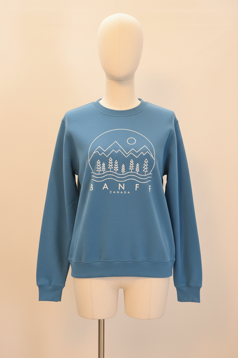 The Banff Crewneck — Canadian Vintage Mountain Sweatshirt