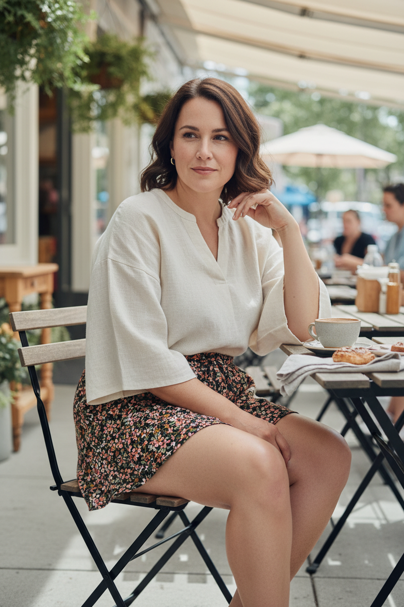 Brunch lifestyle - YMI Midnight Garden Floral Pull-On Shorts