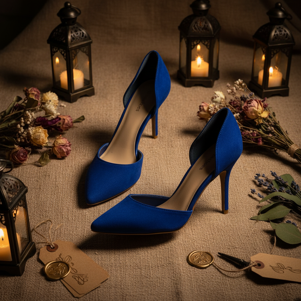 The Indigo Hour — Gomez d’Orsay Pump in Cobalt Suede