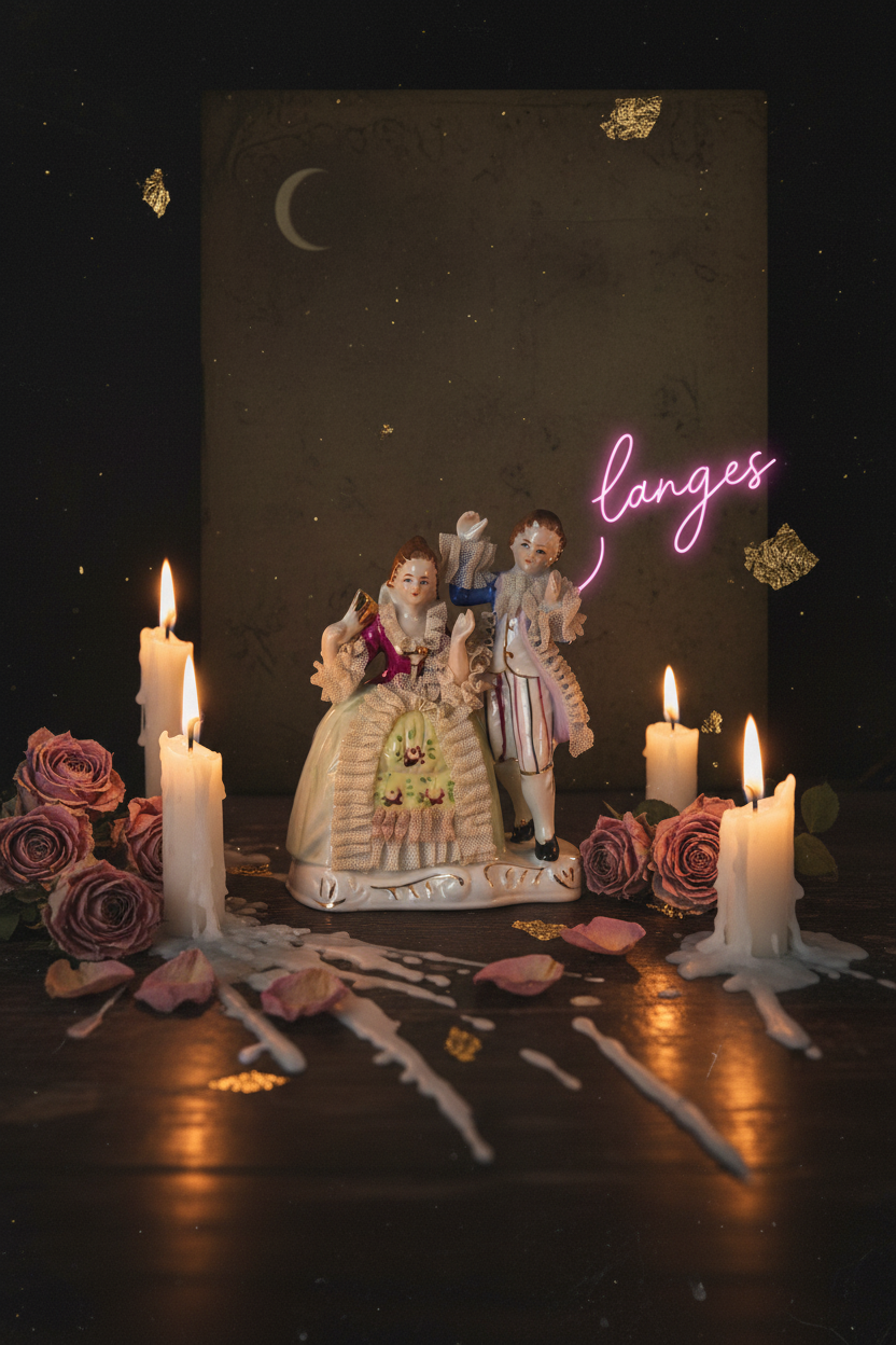 Eternally Yours — Vintage Porcelain Courting Couple Figurine