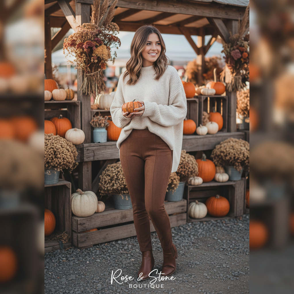 Cognac Is the Answer — Joe Fresh Faux Suede Leggings