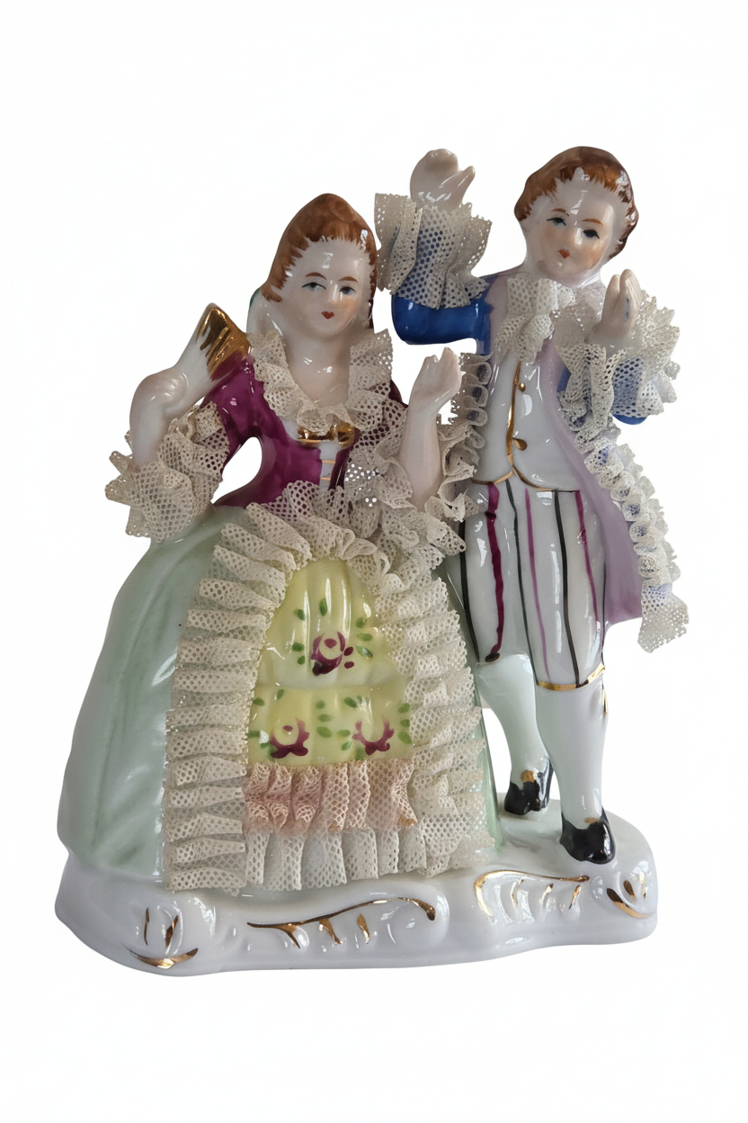 Eternally Yours — Vintage Porcelain Courting Couple Figurine