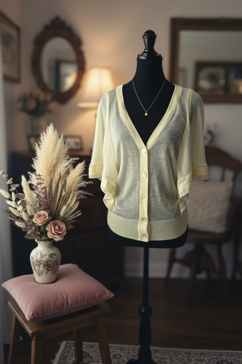 Ethereally Sheer Knit Cardigan