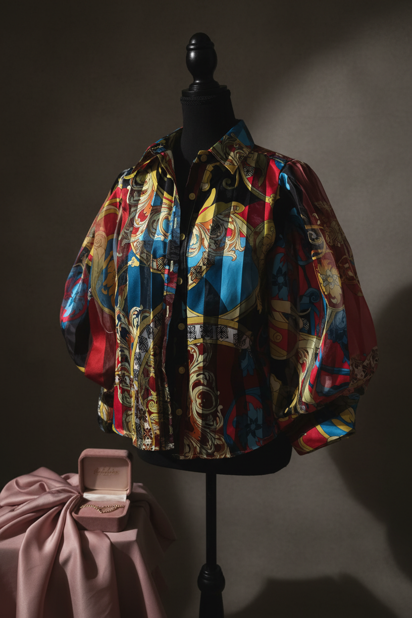 Baroque Medallion Blouse – CQ by CQ