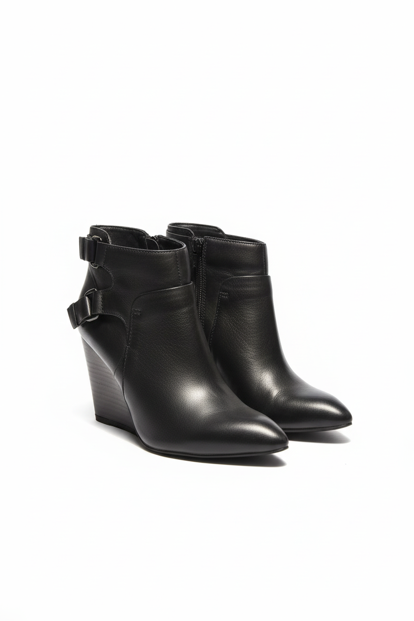 Noir Buckle Ankle Booties by Nine West