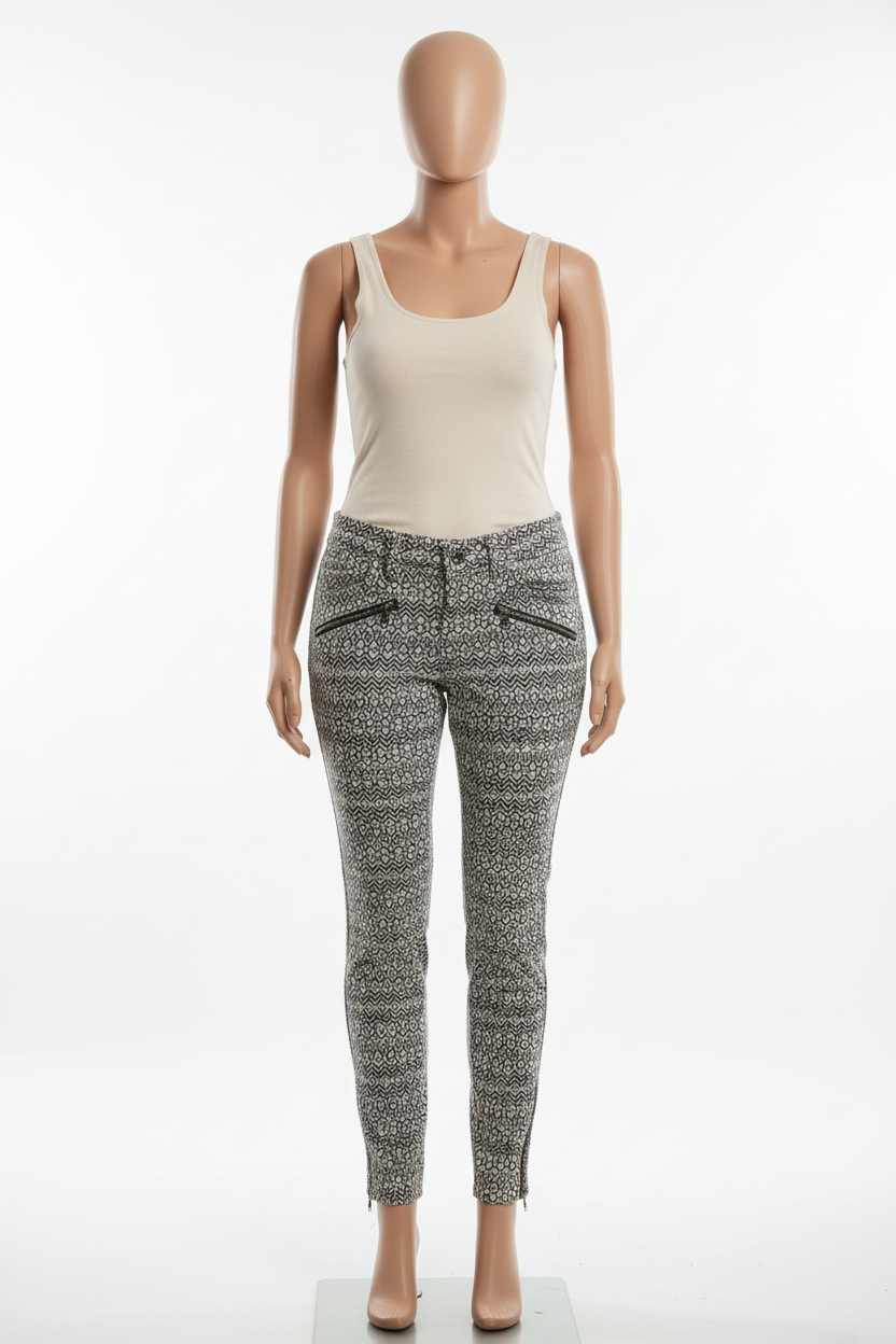 Artfully Woven Geometric Trousers