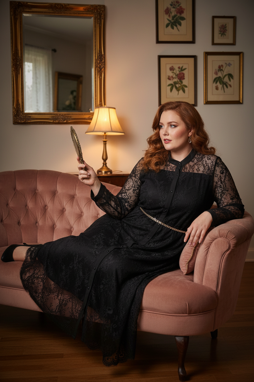 Midnight Reverie Lace Maxi Dress