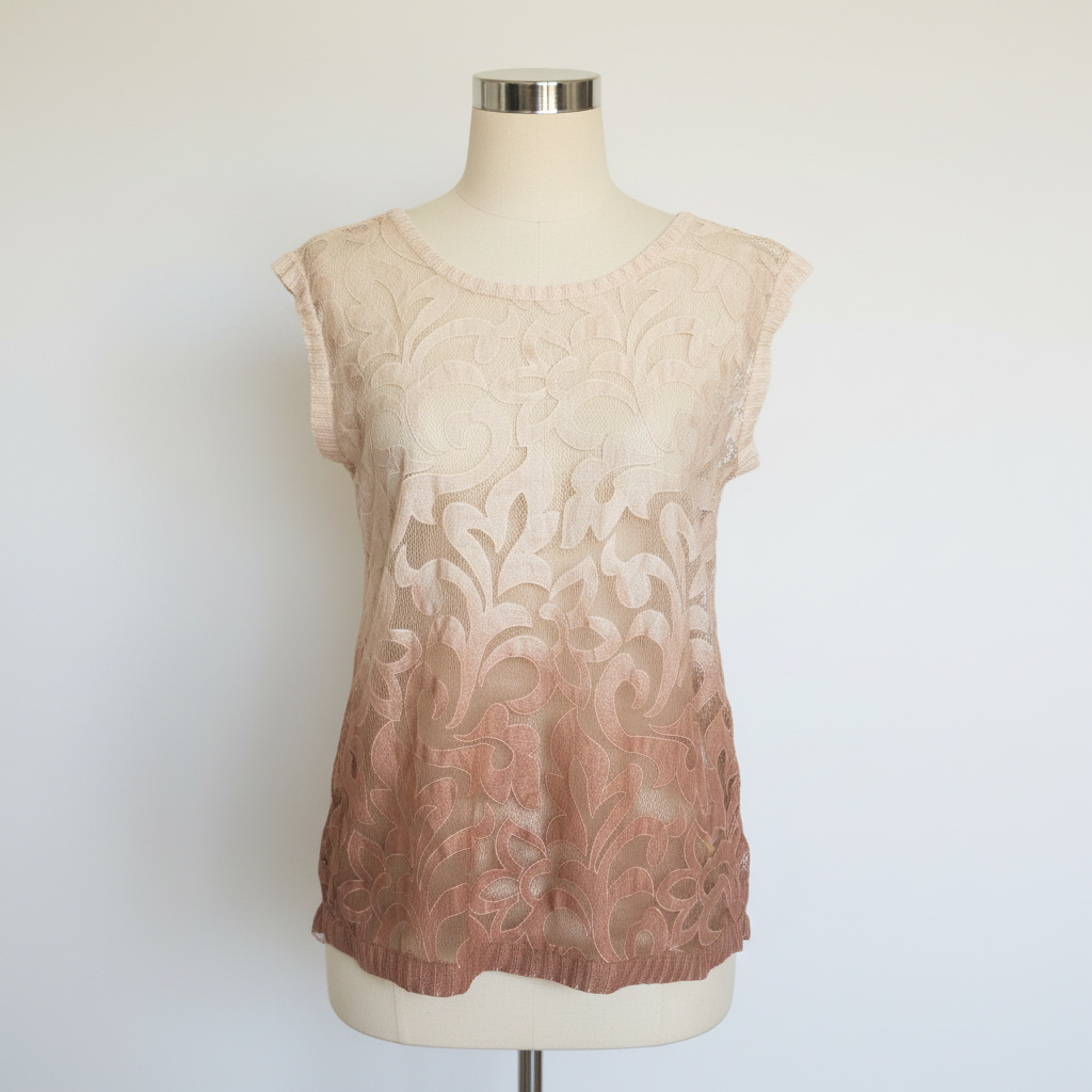 Ombré Lace Drift Top — Morning Apple