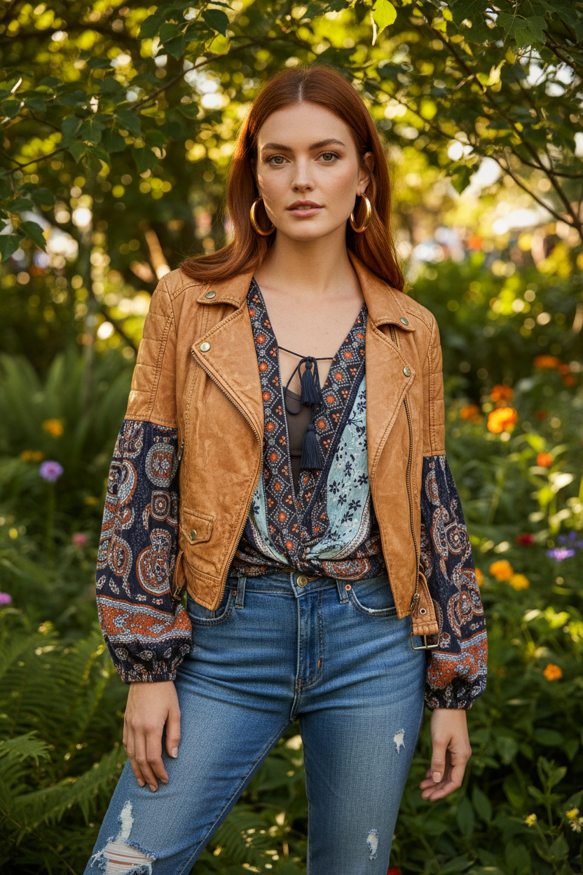 Wanderer’s Spell — Ardene Paisley Mixed-Print Tassel Blouse
